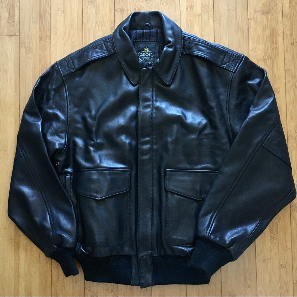 Cooper Sportswear Black Leather A-2 Jacket